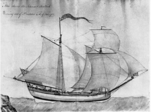 A model of what a colonial-era ship would have looked like.