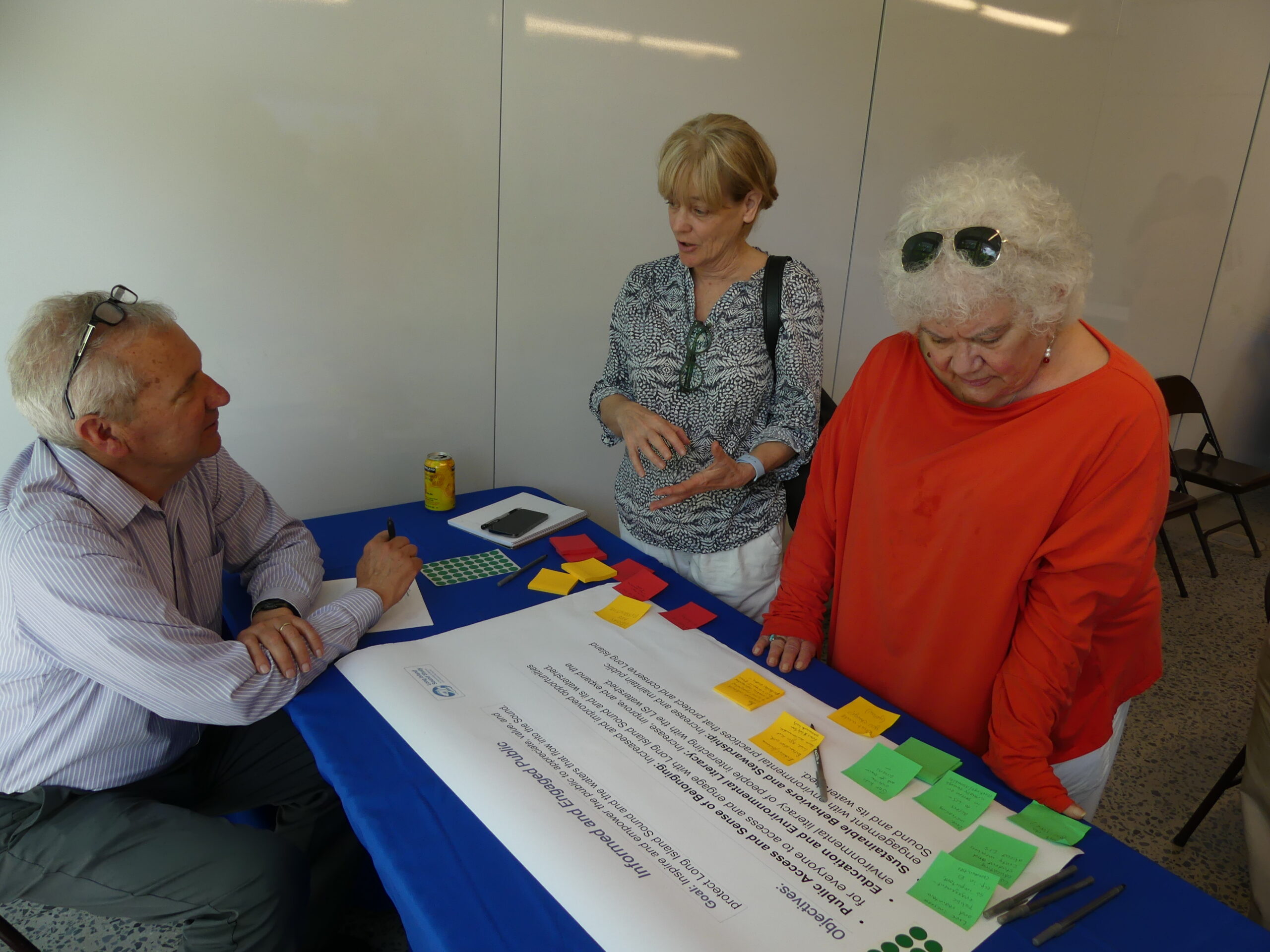 bob nyman responding to questions at a ccmp enagement session in Alley Pond Environmental Center