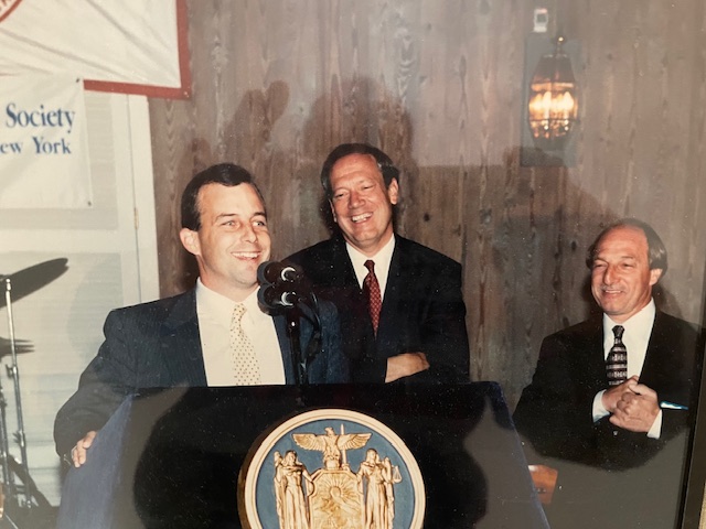 dave miller at clean wate3r jobs event with gov. george pataki and ross pepe