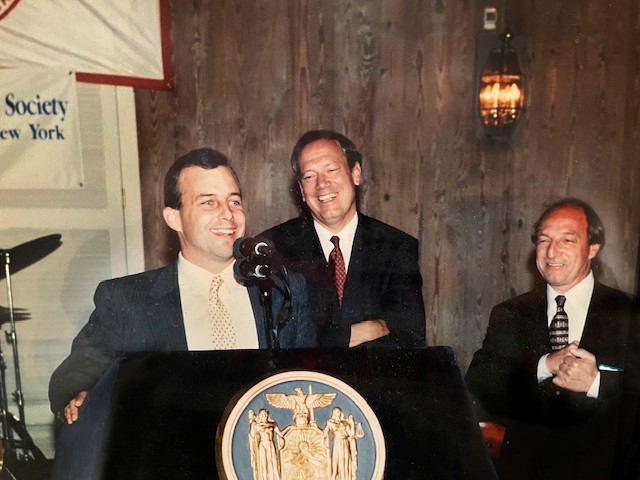 dave miller at clean wate3r jobs event with gov. george pataki and ross pepe